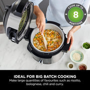 Foodi Ultimate 9-In-1 Multi Cooker With Crisping, Keep Warm Setting, One Pot Meals, 1760 Watts, 7.5 Litre Capacity, Recipie Guide, Black, OP500ME, 2 Years Warranty