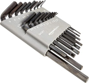 Amazon Basics 36-Piece Allen Wrench/Hex Key Set - Inch/SAE and Metric - 36-Piece Long and Short