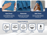 Bliss Casa - Luxury Hand Towels (40 x 70 cm) - 100% Combed Cotton, Ultra Soft and Highly Absorbent, Hotel & Spa Quality Hand Towels