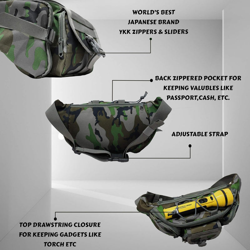 Trail Sports Waist Bag, Woodland Camo, 18 9 35 cms, Fanny Pack
