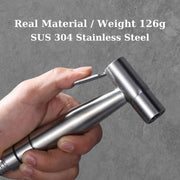 Premium Stainless Steel Bidet Sprayer for Toilet With 1.5 Meter Stainless Steel Hose, Easy 5-Minute Installation, Powerful Water Pressure (Full Shattaf Set)