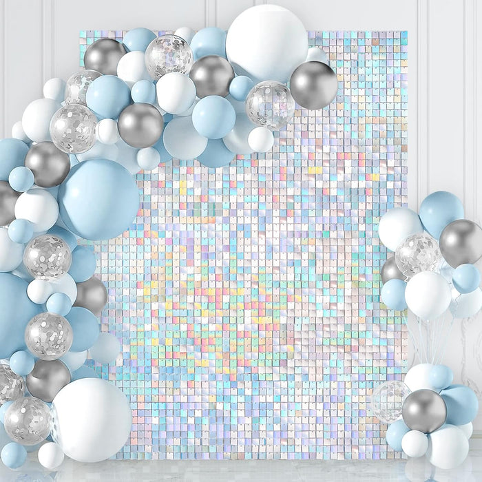Light Green Sequin Backdrop 3ftx6ft Shimmer Wall Backdrop Panels Sequin Sparkly Christmas Background for Wedding Anniversary Birthday Bridal Shower Decorations
