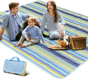 SKY-TOUCH Fortable Picnic Blanket, Waterproof Beach Blanket, Waterproof Picnic Blanket, Portable Picnic Mat, Portable Beach Mat, for Outdoor Camping Family Outdoor Park Garden - 180 x 145 cm (Square)