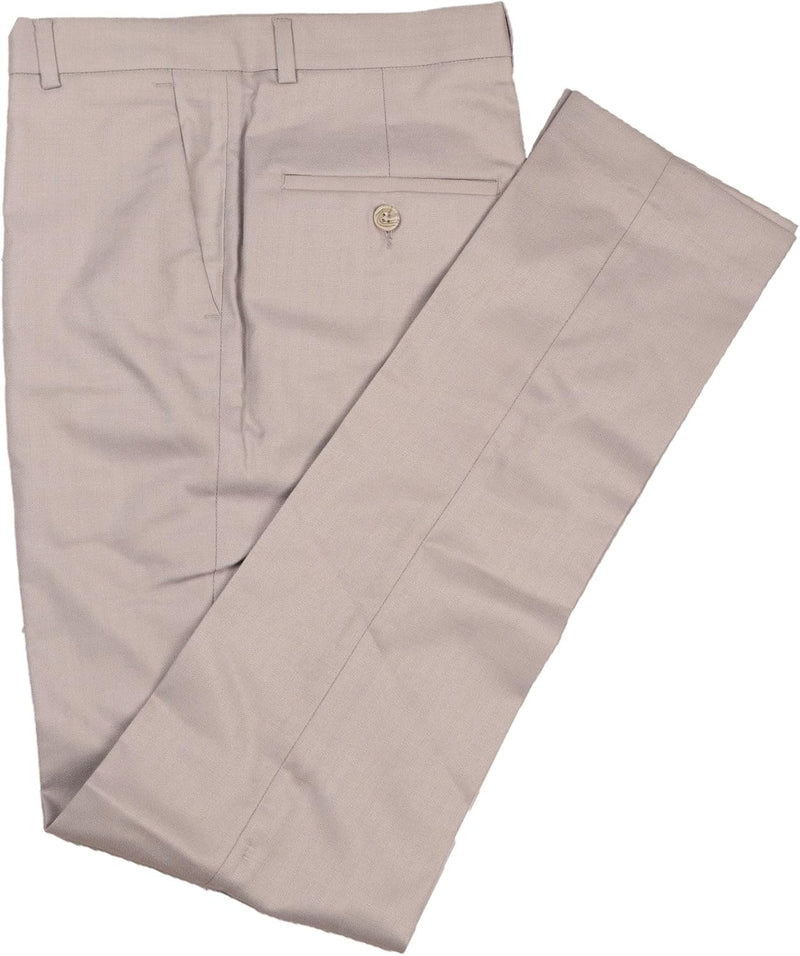 Linen Blend Slim Fit Formal Trousers for Men, Size: 35, Beige