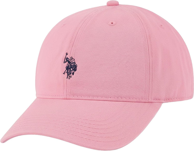 mens U.s Polo Assn. Cotton Adjustable Curved Brim Baseball Cap With Embroidered Small Pony Logo Baseball Cap (pack of 6) - Pink