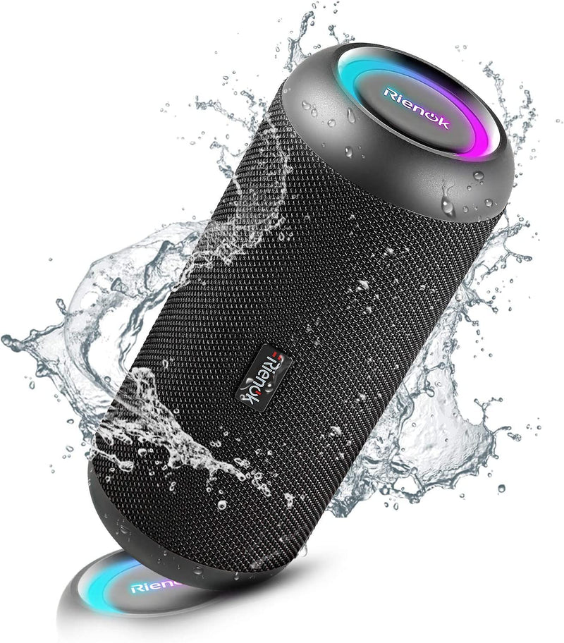 RIENOK Portable Bluetooth Speaker 30W True Wireless Stereo HD Sound IP67 Waterproof Outdoor Sport Speakers Bluetooth 5.0 for Home Party