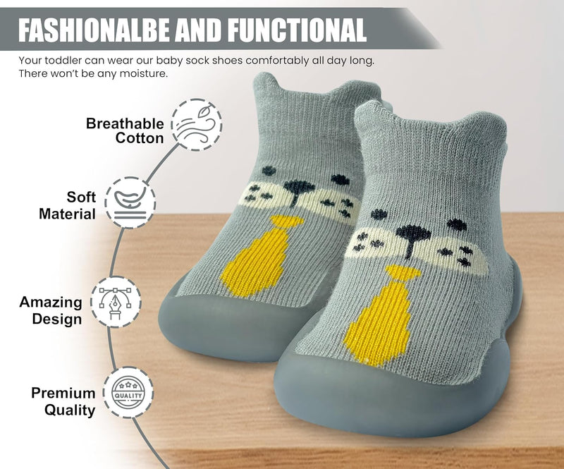 Dookeh Baby Sock Shoes Boys Girls First Walking Shoes Non-Slip Slippers Soft Sole Sneakers Toddler Infant Babygirl