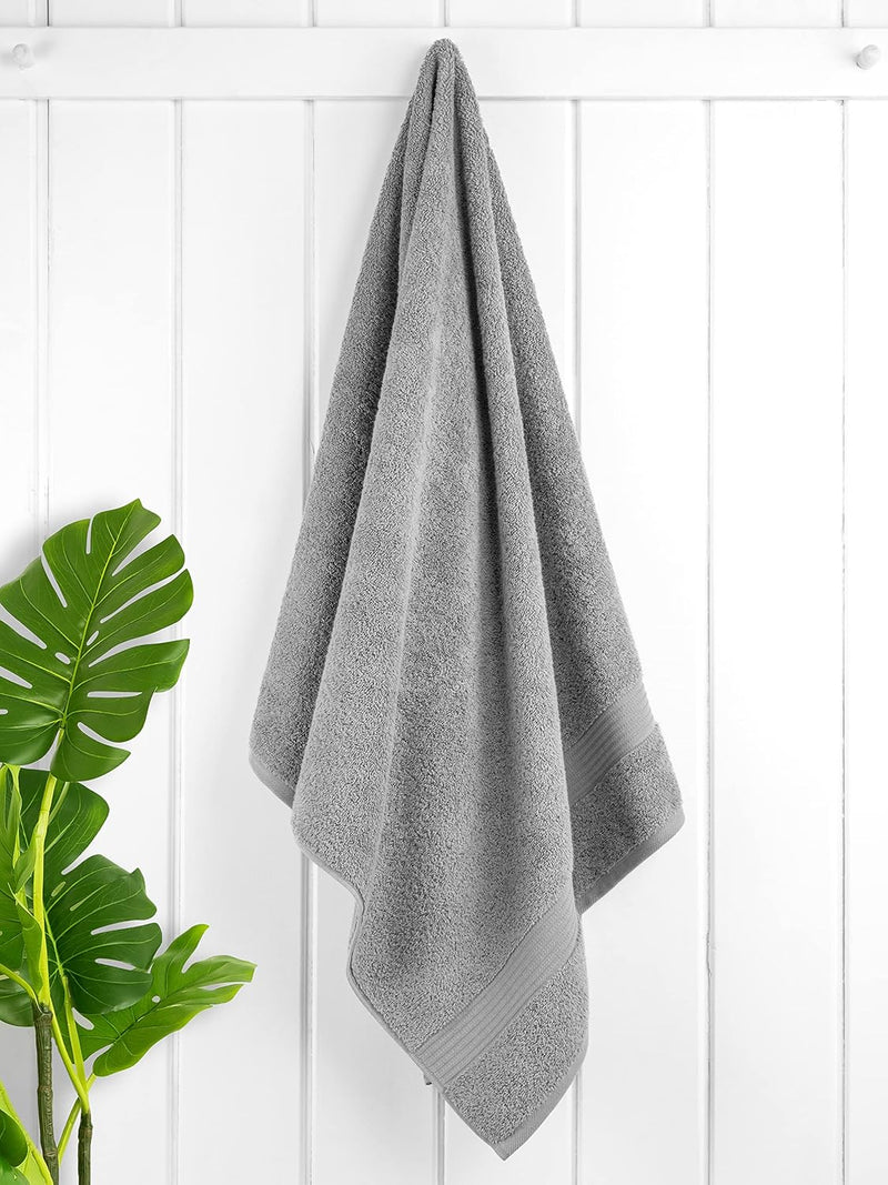Cotton Paradise Hotel & Spa Quality, Absorbent and Soft Decorative Kitchen and Bathroom Sets, 6 Piece Turkish Towel Set, Includes 2 Bath Towels, 2 Hand Towels, 2 Washcloths, Charcoal Grey