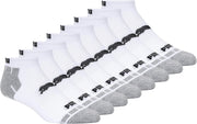Men's 8 Pack Low Cut Socks Running Socks - White/Grey