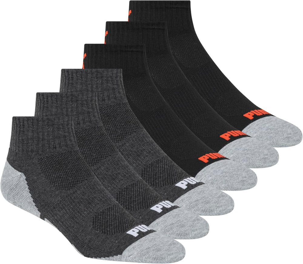mens 6 Pack Quarter Crew Socks Men's Socks (pack of 6)