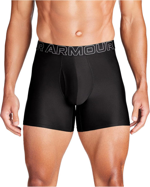 mens Ua Performance Tech Boxerjock 6in 3-pack Boxer Briefs (pack of 3) - Black Solid - Core 3 Pack