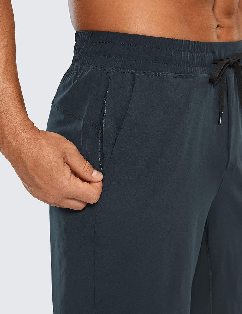 CRZ YOGA Men's Linerless Workout Shorts -9'' Quick Dry for Running Sports Athletic Gym with Pockets