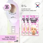 Kocostar Heart Shape Face Spot Patch With Attached Mirror Targeted Treatment For Blemishes Convenient Application 3Pouch/12 Spot Patches