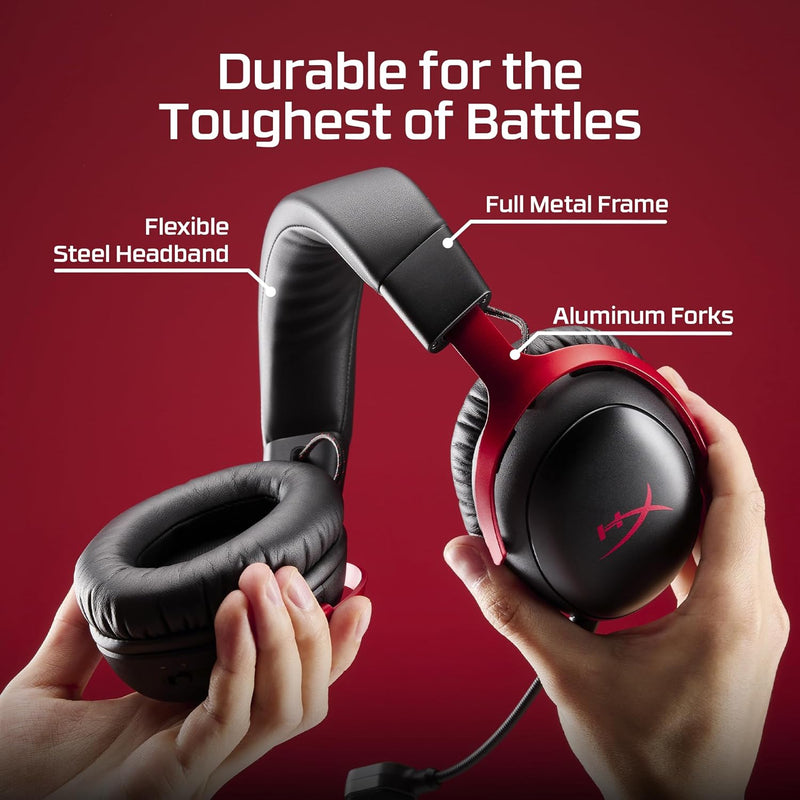 HyperX Cloud III S Wireless Gaming Headset for Multi-Platform, 2.4GHz, Bluetooth, Battery Life up to 120 Hours 2.4GHz / 200 Hours Bluetooth, 53mm Angled Drivers, 10mm Detachable Mic, Black