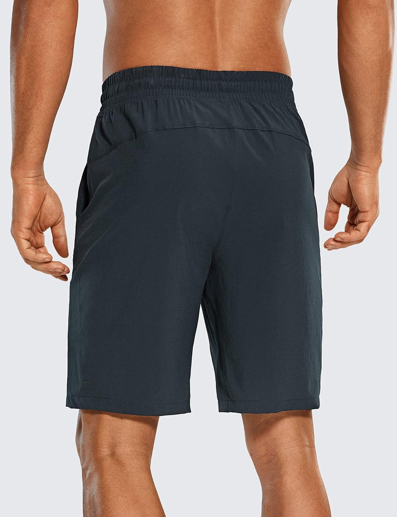 CRZ YOGA Men's Linerless Workout Shorts -9'' Quick Dry for Running Sports Athletic Gym with Pockets