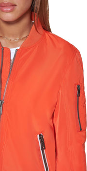 Levi's Women's Women's poly bomber jacket with contrast zipper pockets Jacket