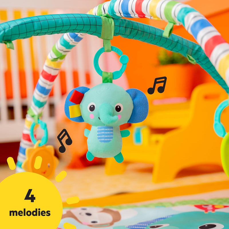 Bright Starts - Wild Wiggles FoldAway Activity Gym & Play Mat with Take-Along Toys, 0-12 months
