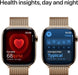 Apple Watch Series 10 GPS + Cellular 46 mm Smartwatch with Gold Titanium Case with Gold Milanese Loop - M/L. Fitness Tracker, ECG App, Always-On Retina Display, Carbon Neutral