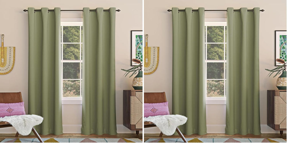 Sun Zero Easton Blackout Energy Efficient Grommet Curtain Panel, Pearl , 40" x 120" , 57796