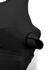 CRZ YOGA Women's Longline Strappy Sports Bras for Women Wirefree Padded Yoga Bras Tops