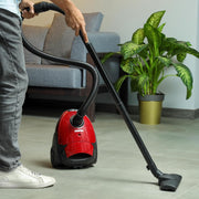 Geepas GVC2594 Vacuum Cleaner with Dust Bag, 2200W - 1.5L - Powerful Suction - Dust Full Indicator Flexible Hose with Airflow on Handle Pedal Switch and Auto-Rewinding Wire 2 Years Warranty