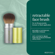 ET Retractable Face Brush - 1 Travel Kabuki Brush