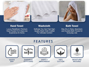 Bliss Casa - Luxury Hand Towels (40 x 70 cm) - 100% Combed Cotton, Ultra Soft and Highly Absorbent, Hotel & Spa Quality Hand Towels