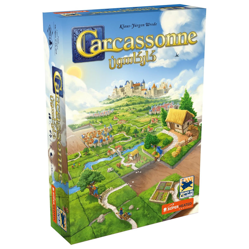 SuperHeated Neurons Carcassonne | 2-5 Players | Official Version | English and Arabic Language | Family Game For Ages 7+ | Board Game - Strategy | Original Made In Germany