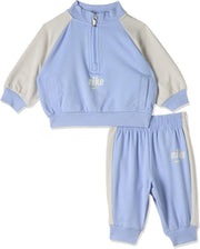 Unisex Kids NKN E1D1 HALF ZIP SET SET - COBALT BLISS