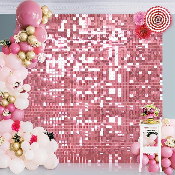 LuoluoHouse Shimmer Wall Panel Sequin Backdrop 36 Panel Birthday Wedding Background Decoration Walls Anniversary Engagement Decorations