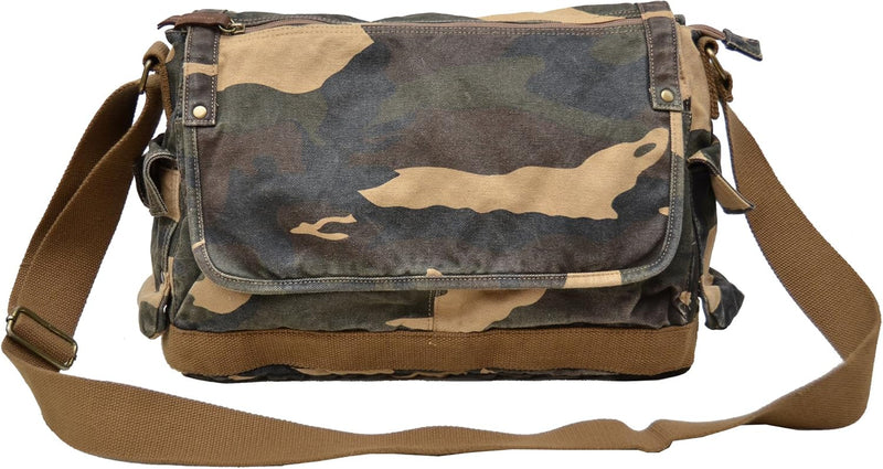 Unisex Adult Cross Body Shoulder Satchel Cross Body, Messenger Bag (pack of 1) - Camo