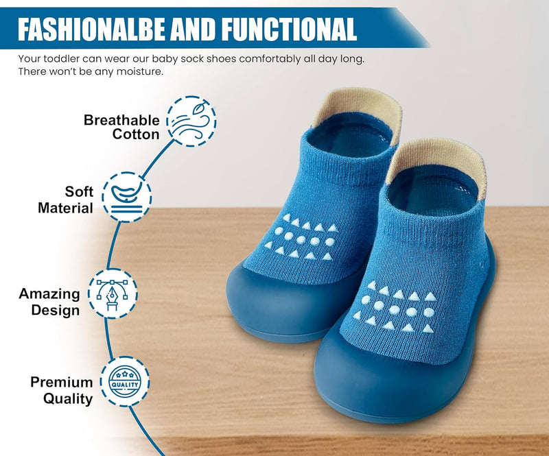 Dookeh Baby Sock Shoes Boys Girls First Walking Shoes Non-Slip Slippers Soft Sole Sneakers Toddler Infant Babygirl