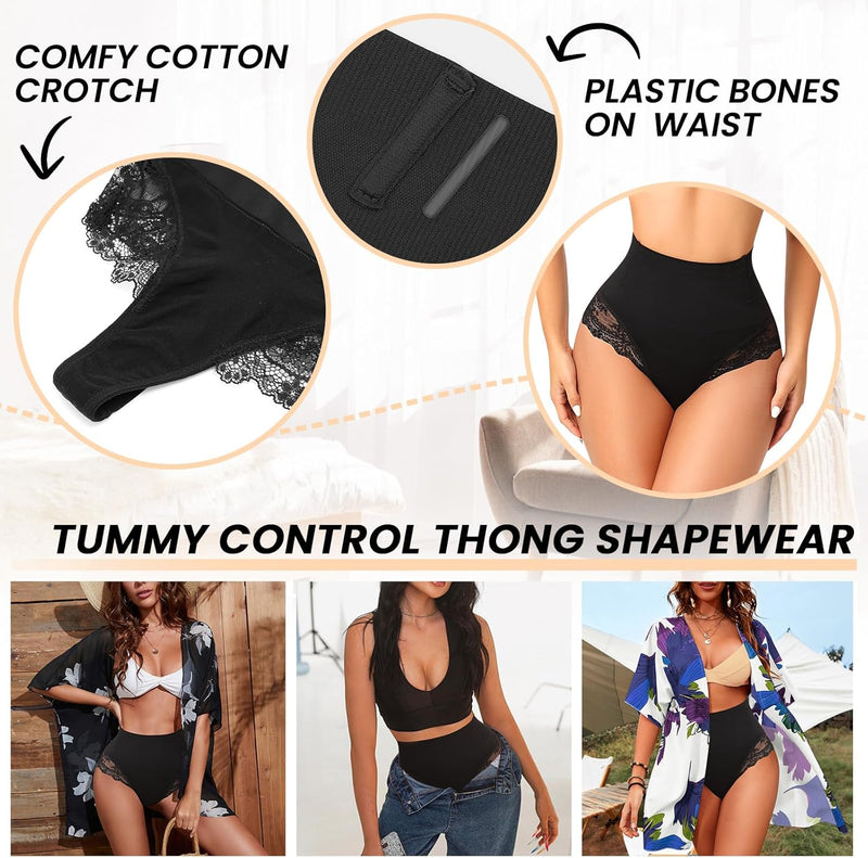 Tummy Control Thong Shapewear for Women Tummy Control Seamless Shaping Thong Underwear Body Shaper Panties