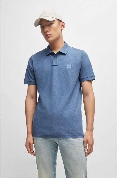 BOSS Men's Passenger Slim Fit Stretch Cotton Polo Shirt with Logo Patch