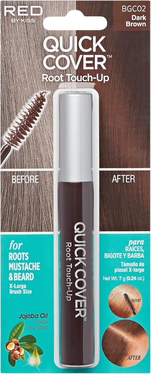 Kiss Quick Cover Gray Hair Touch Up Dark Brown X-Large 7g - Dark Brown