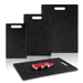 Aputue Kitchen Cutting Board, No BPA Cutting Board, 3 pcs Black Non Slip PP Marble Material Chopping Boards Sets, Non-Slip Durable Safe Cutting Boards with Grinding Area, Dishwasher Safe