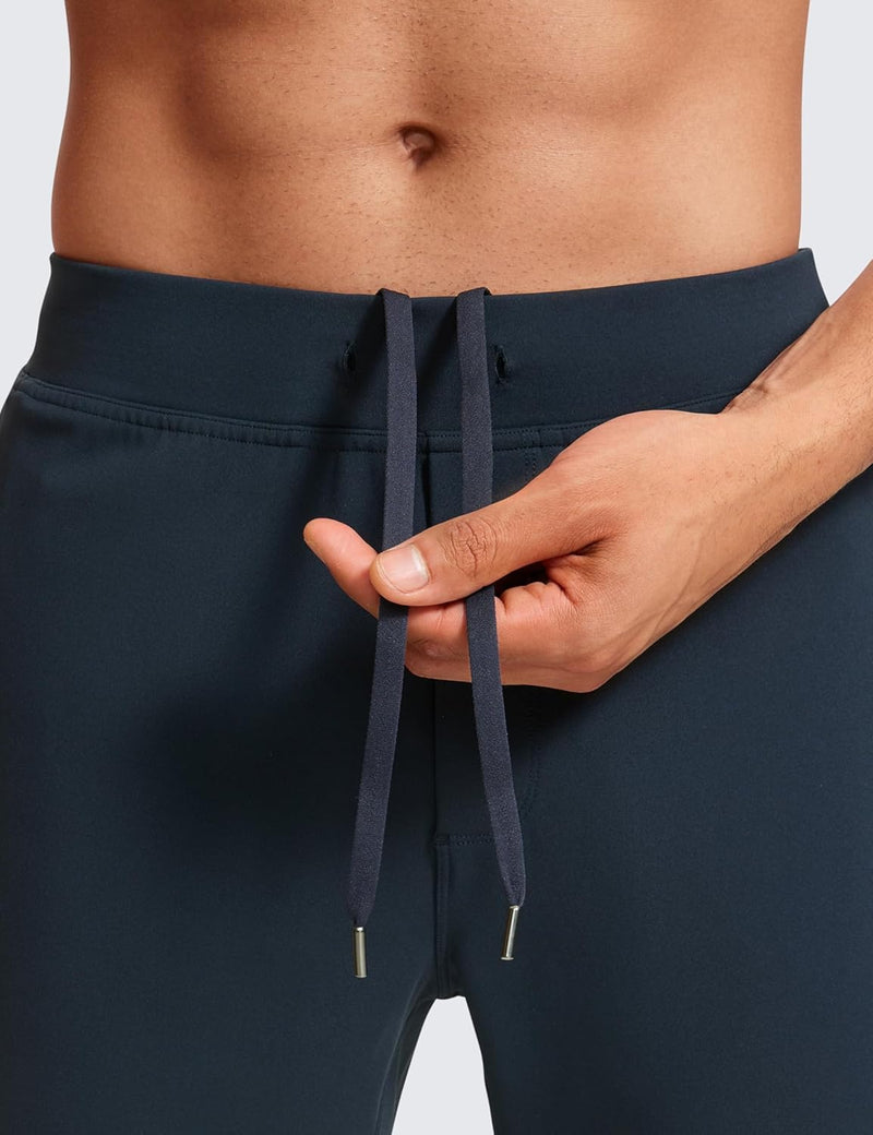 CRZ YOGA Men's Lightweight Jogger Pants - 30'' Elastic Stretchy Pants with Side Pockets