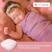 Mumoo Bear Electric Breast Pump, Portable Breast Feeding Pump Nursing Breast Massage With 2 Modes And 9 Suction Levels, Bpa Free Single Breast Milk (Pink)