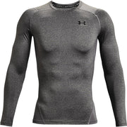 mens Heatgear Armour Long Sleeve Compression T-shirt (pack of 1) - Carbon Heather / / Black