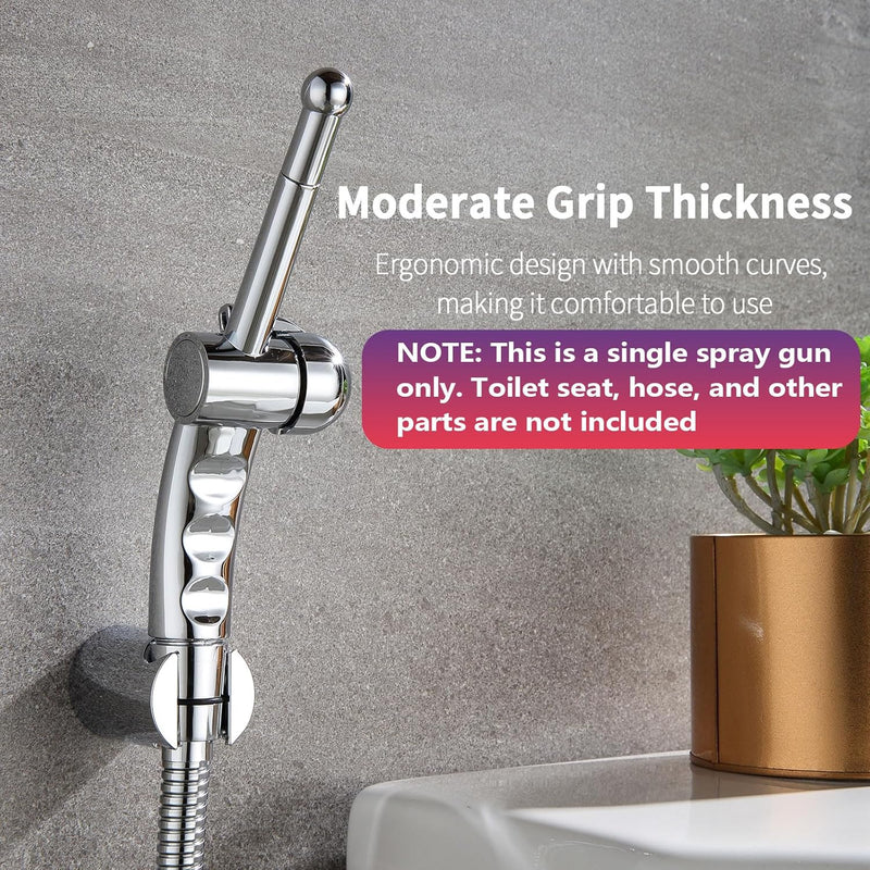 BARROCK All Metal Stainless Steel Hand Held Bidet Sprayer for Toilet, High Pressure Sprayer Head Brushed Gold