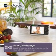 Motorola Nursery Baby Monitor PIP1510 Connect - 5" WiFi Video Baby Monitor with Camera, Wall Mount, HD 1080p - Smart Phone App, 1000ft Range, Two-Way Audio, Remote Pan-Tilt-Zoom, Room Temp, Lullabies