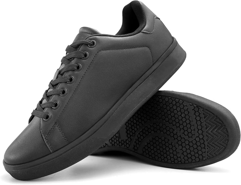 Men's Youth Fashion Sneakers Casual Walking Shoes Uniform Nurse Shoe Work Shoes - Black