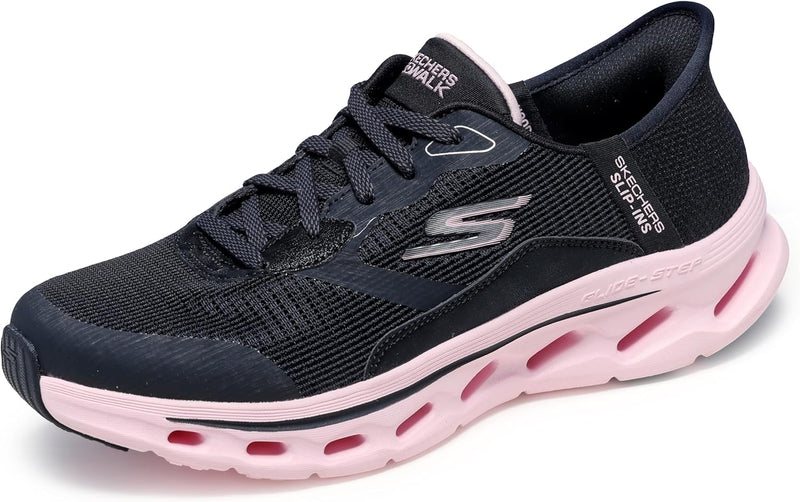 Go Walk Glide Step 2.0 Belah Hands Free Slip-ins womens Sneaker - BLACK PINK