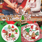 NESLIN 24Pcs Christmas Cookie Cutter, Xmas Biscuit Cutter Mold DIY Stainless Steel Cookie Cutter Large with Gingerbread Man, Tree, Angel & More Baking Molds Cake Pastry Cutter Holiday Party Supplies