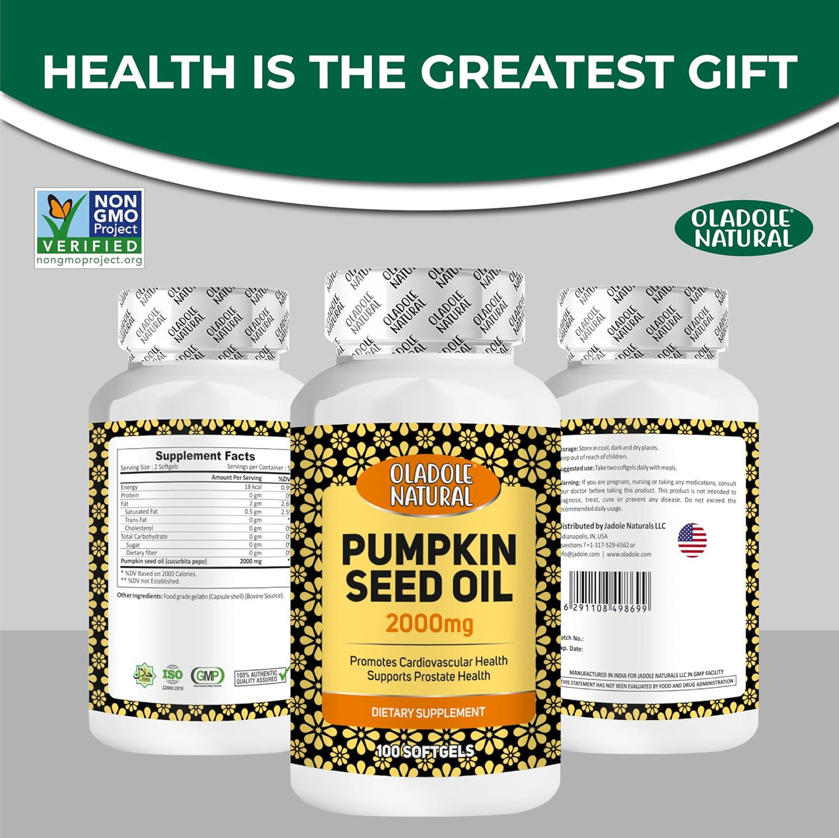 Pumpkin Seed 2000mg 100 Softgels Promotes Healthy Prostate & Bladder Function Supports Cardiovascular Health Naturally Herbal Supplement Vitality & Overall Mens Wellbeing – image 4