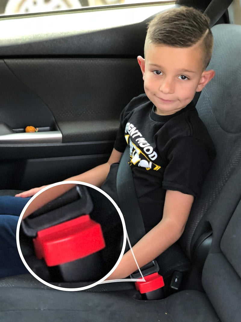 Safety Buckle Pro Seatbelt Lock and Seat Belt Locking Clip - Keep Children in car seat Locked and Tight - Stops Kids with Special Needs from unbuckle - Strong ABS Plastic Buckle Guard - Universal Fit