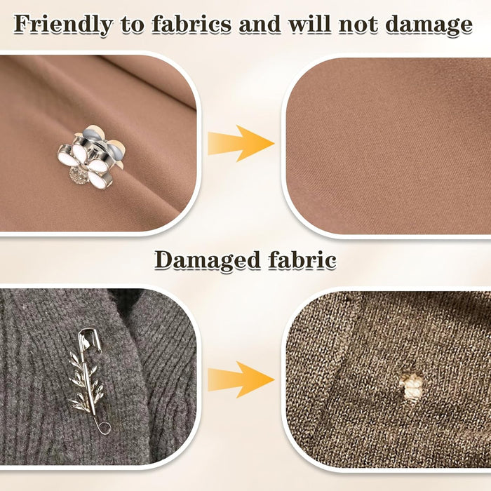 8Pcs Hijab Magnetic Pins, Multi-Use Muslim Scarf Magnetic Hijab Buttons Rhinestone Magnetic Scarf Brooch Modesty Pins Hijab Pins for Women Anti Exposure Fixed Brooches Women