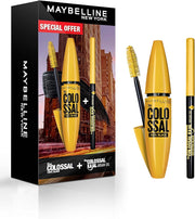 Maybelline New York 2 Piece Set: Colossal 100% Black Mascara + Kajal Argan Oil Khol Eyeliner - Black 2 Piece Set