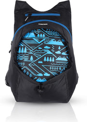CarryOn 16L Small Foldable Water Resistant Unisex Casual/Hiking Backpack/Daypack- Blue and Black
