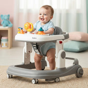 Baybee Astro 2 in 1 Baby Walker With 3 Adjustable Height & Musical Push Handle for Kids 6 to 18 Months (Black) - Grey